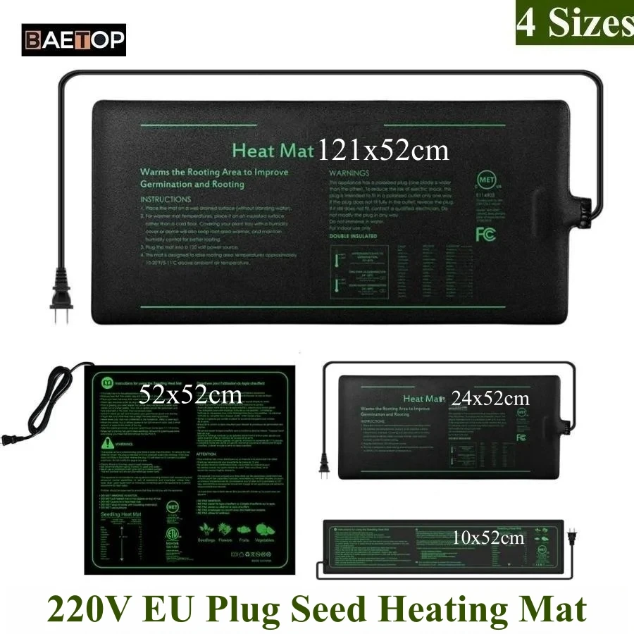 Heat Mat Seedling - Estera térmica para plántulas, 4 tamaños,