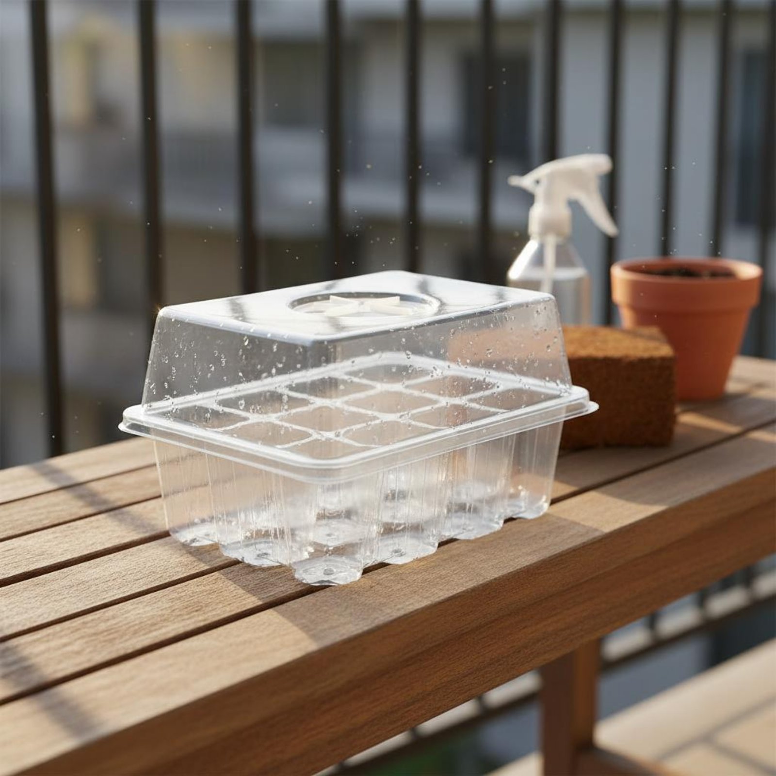 Humidity Dome Kit - Bandeja de Germinación de 12 Compartimentos