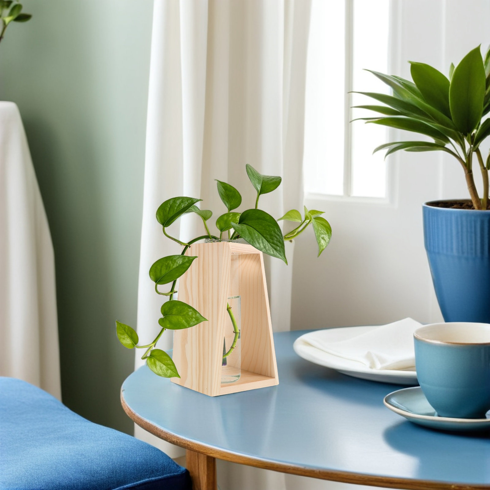 Propagation Station Vase - Soporte de Madera para Maceta Hidropónica