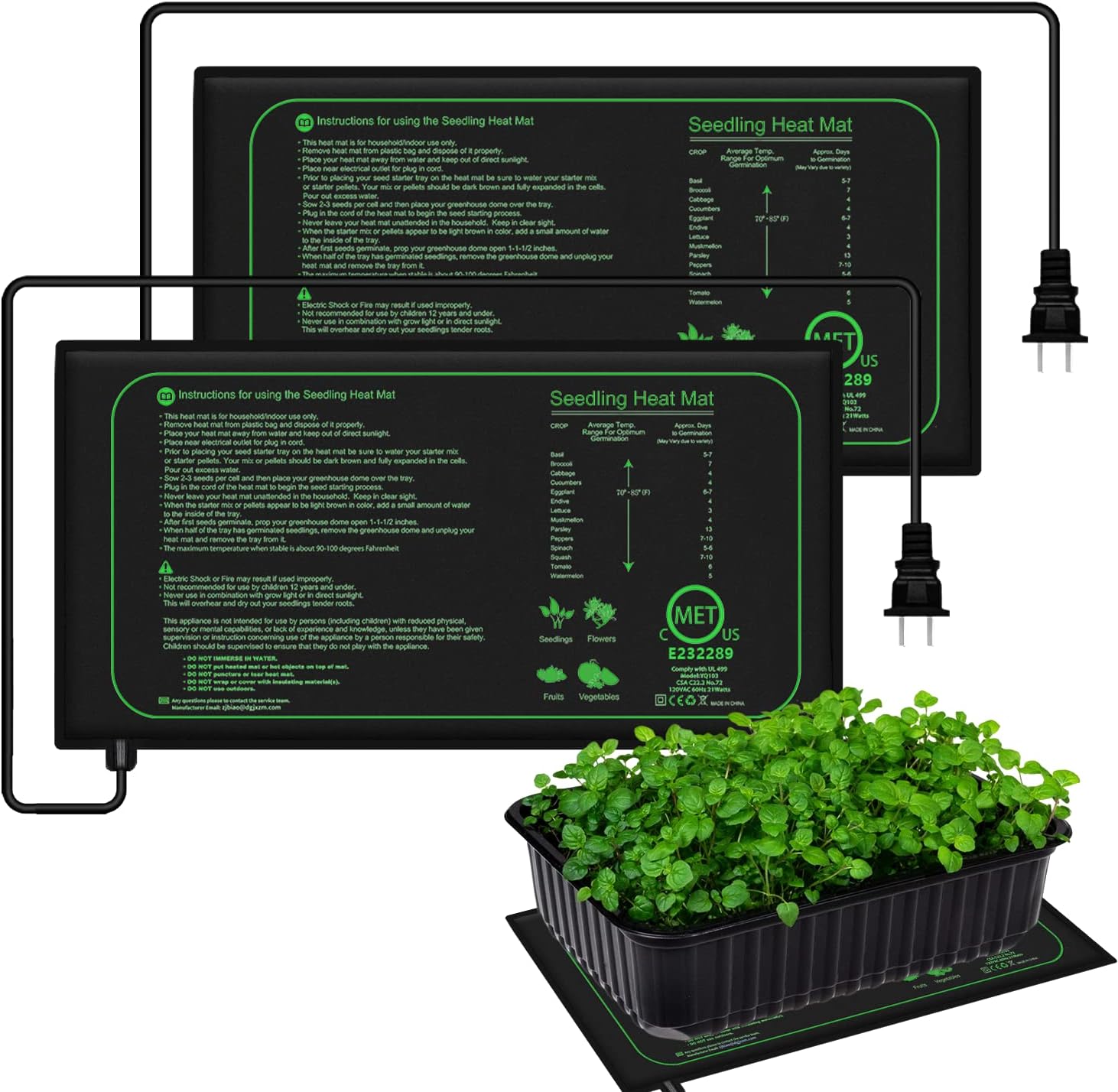 Heat Mat Seedling - Estera térmica para plántulas de 10/25/50CM,
