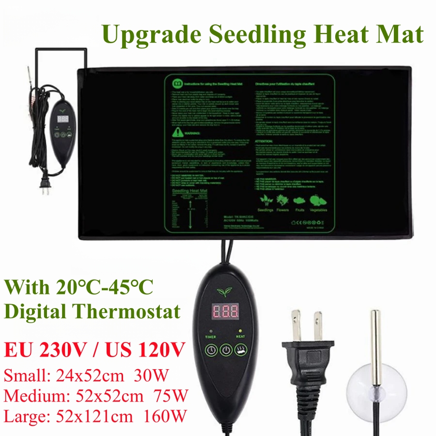 Heat Mat Seedling - Alfombrilla de calor para plántulas, controlador