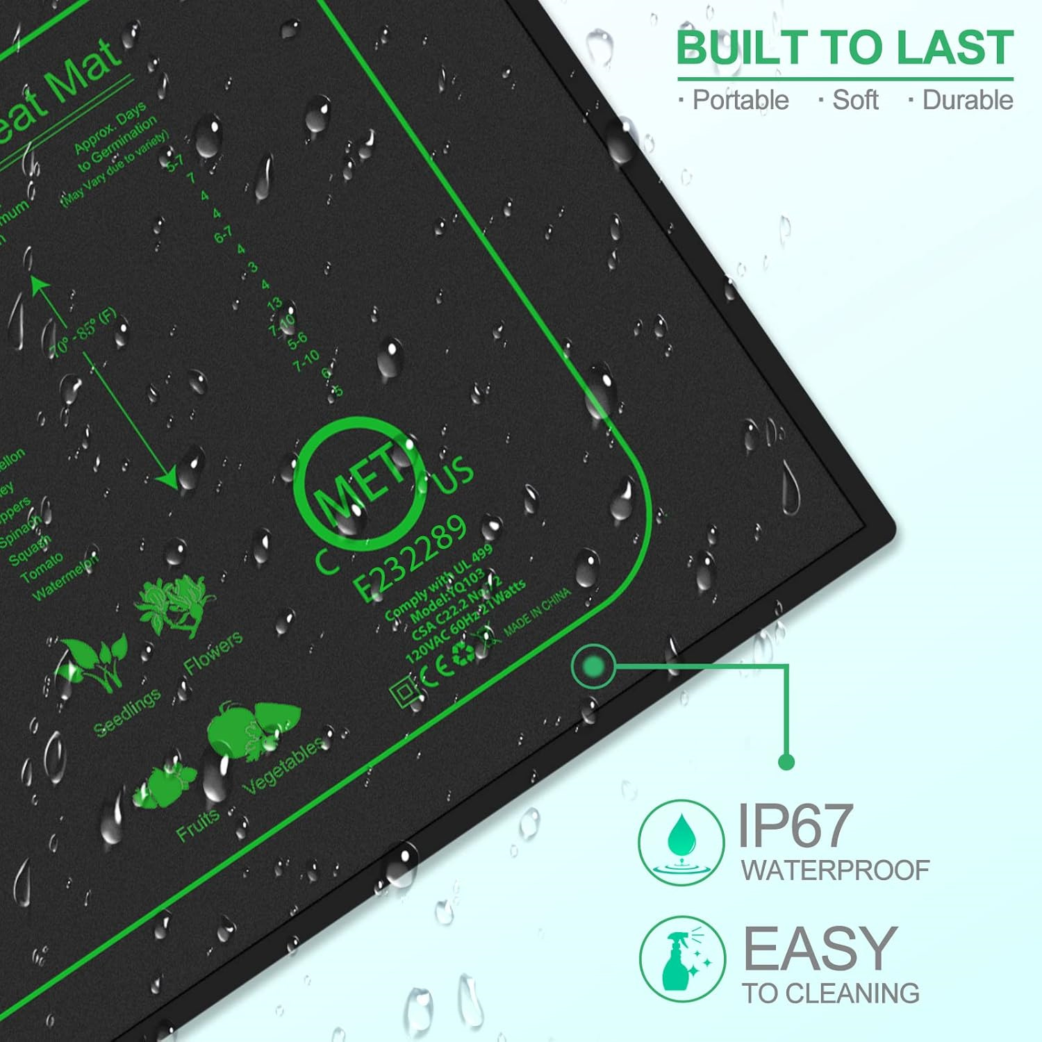 Estera térmica de plántulas co - Rooting Gel Clone reseña y precio