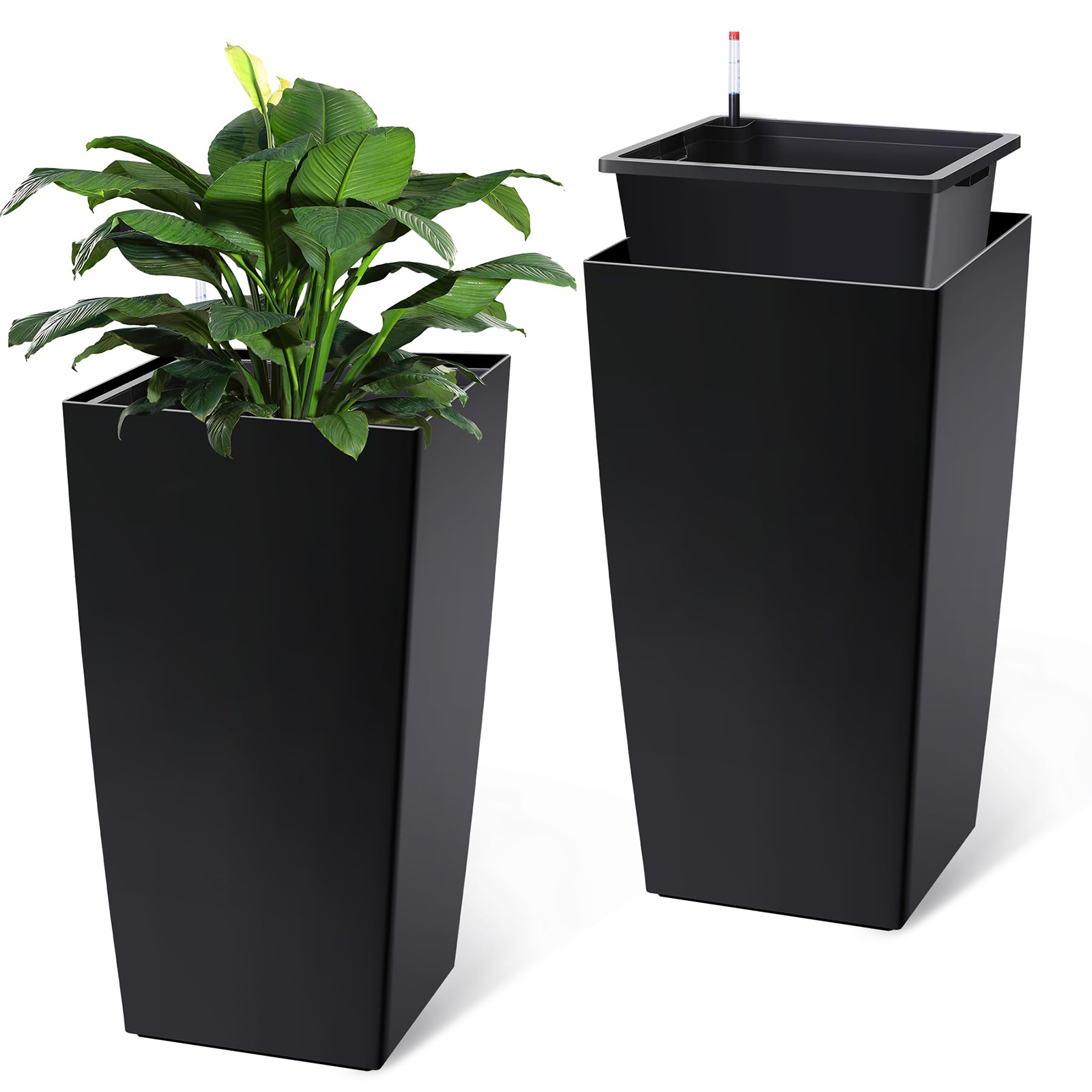 Juego de 2 macetas de 30 pulga - Self Watering Insert reseña y precio