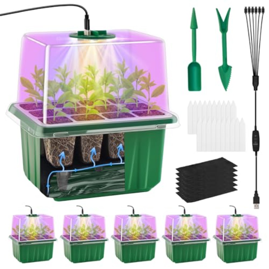 Bandeja de germinación con luz - Humidity Dome Kit reseña y precio