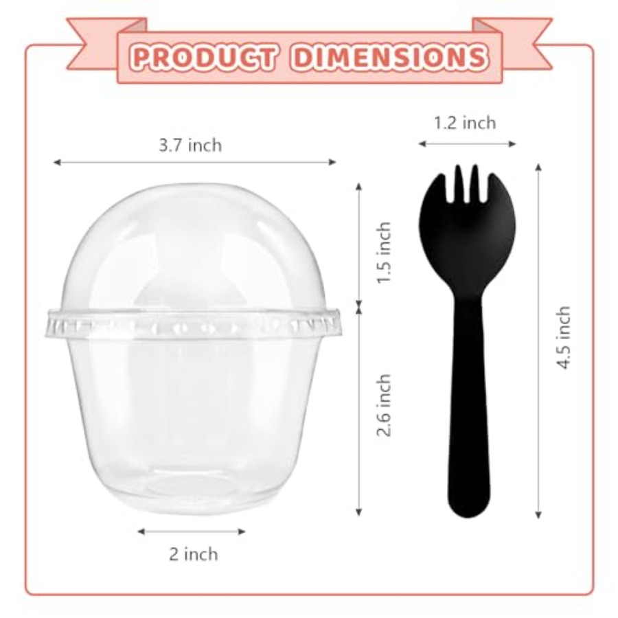 100 Vasos de Plástico para Pos - Plastic Dome Clear reseña y precio