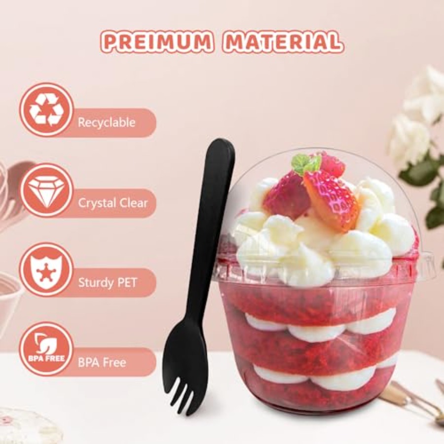 100 Vasos de Plástico para Pos - Plastic Dome Clear reseña y precio