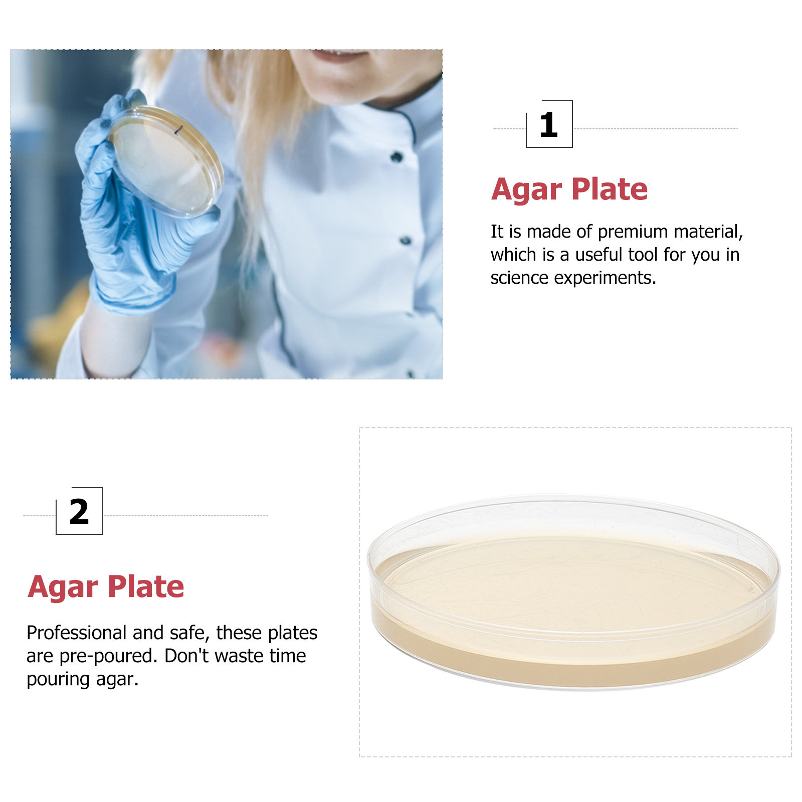 10 placas de agar nutritivo pr - Agar Tissue Culture reseña y precio