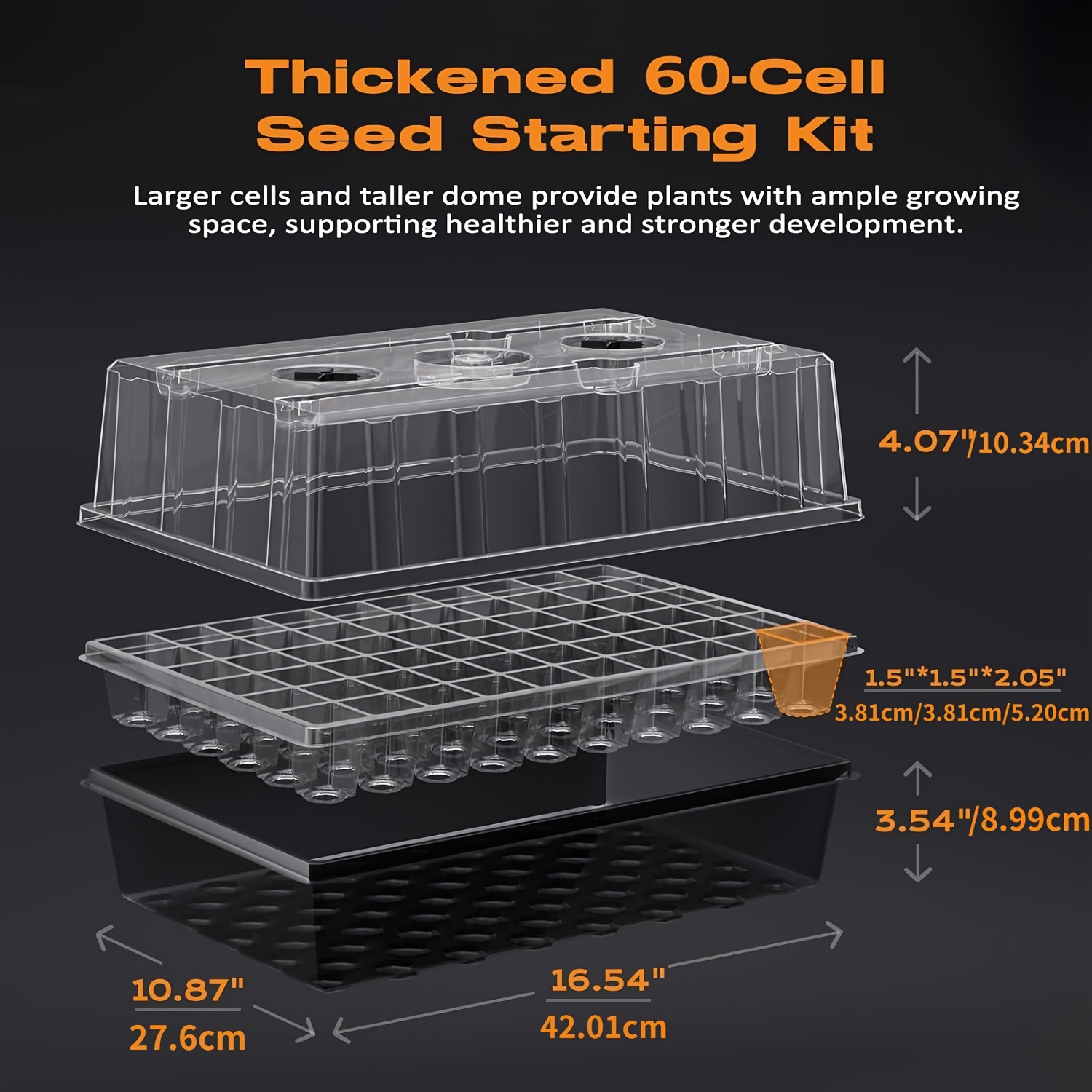 Bandeja de Germinación de 60 C - Humidity Dome Kit reseña y precio