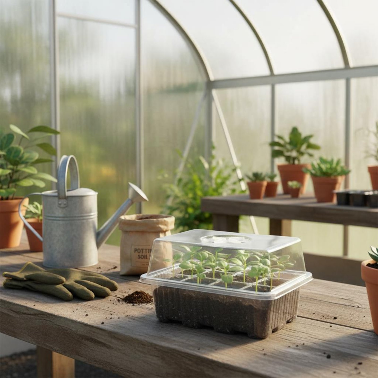 Bandeja de Germinación de 12 C - Humidity Dome Kit reseña y precio