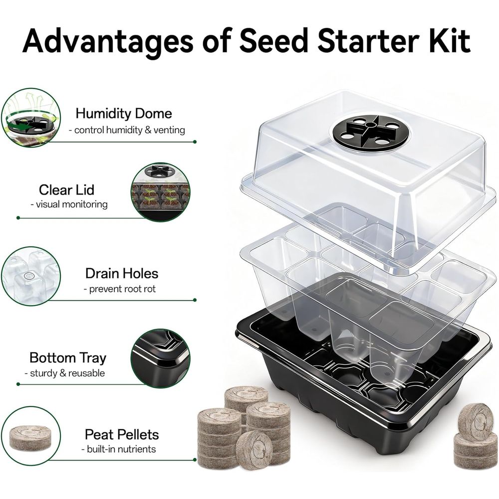 Paquete de 4 bandejas de germi - Peat Pellet Tray reseña y precio