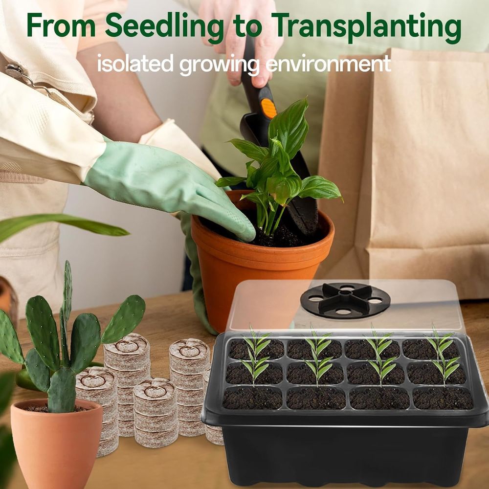 Paquete de 4 bandejas de germi - Peat Pellet Tray reseña y precio