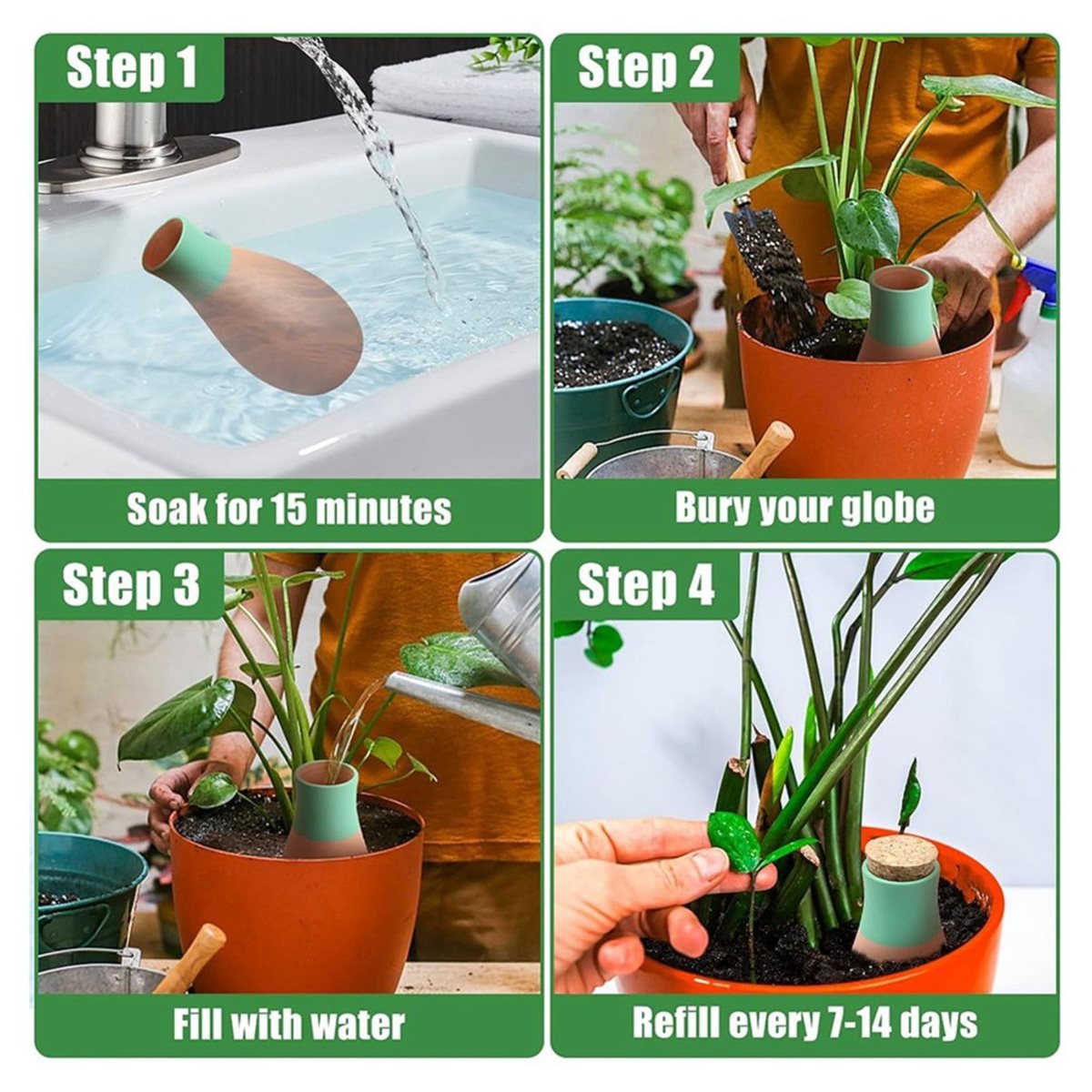 A20I 4 unidades de espigas de  - Self Watering Insert reseña y precio