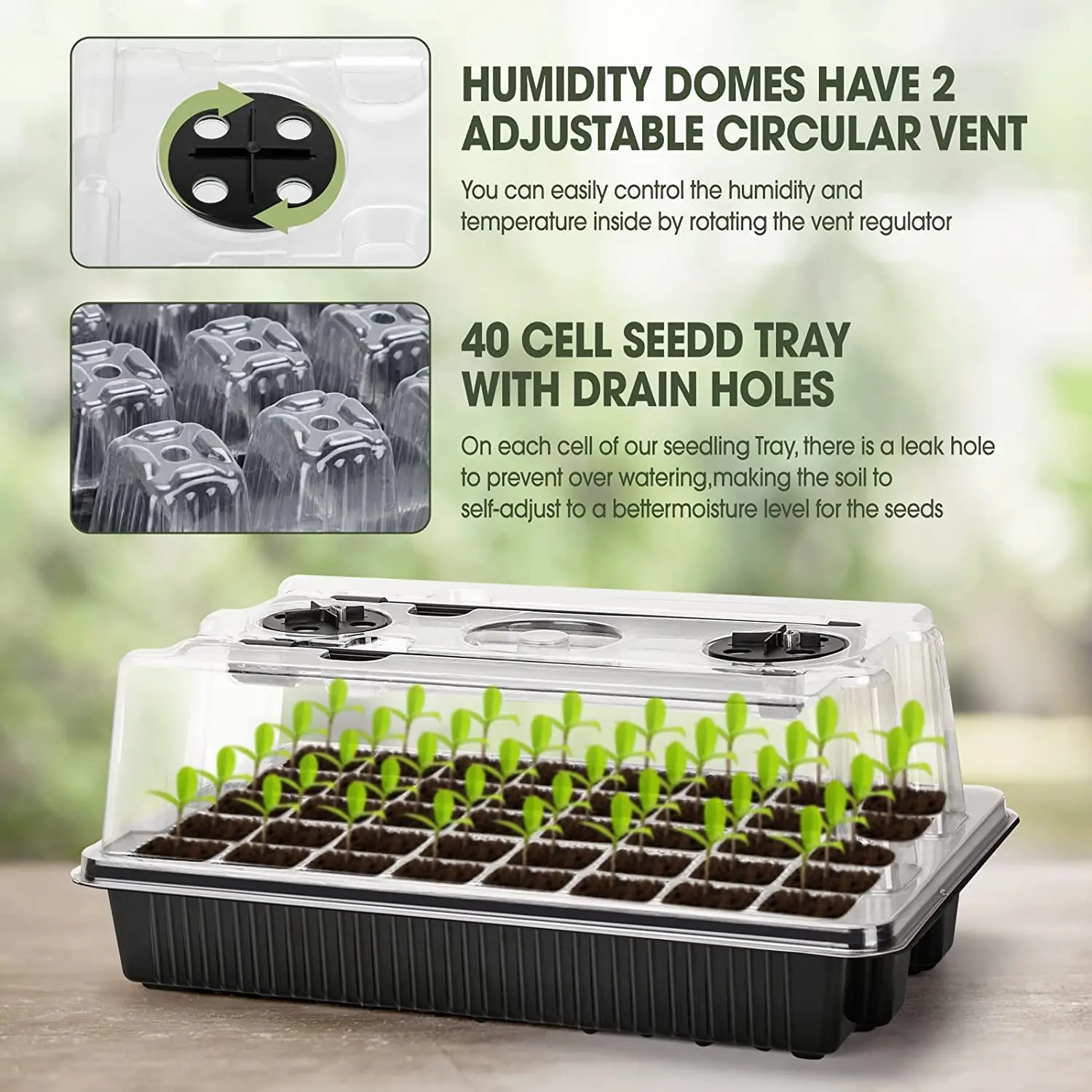 1 Juego de Bandejas de Germina - Humidity Dome Kit reseña y precio