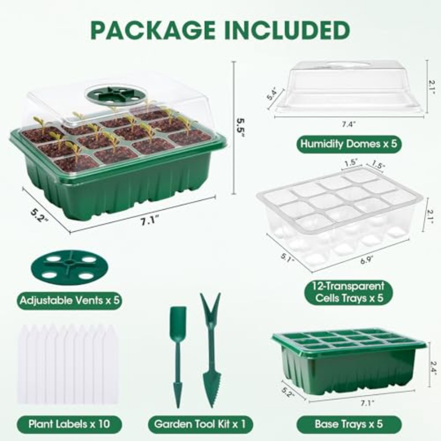 Paquete de 5 Bandejas de Germi - Humidity Dome Kit reseña y precio