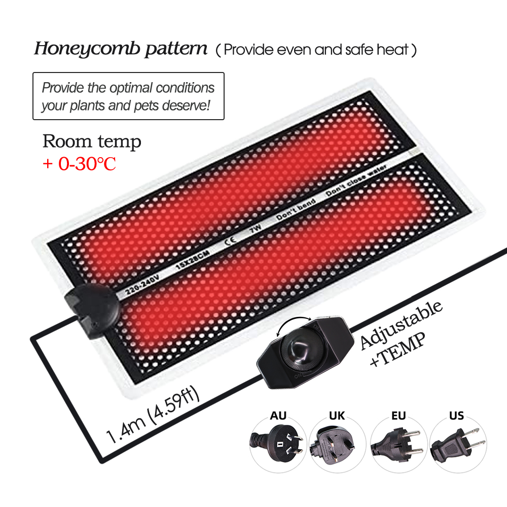 Almohadilla térmica para plánt - Heat Mat Seedling reseña y precio