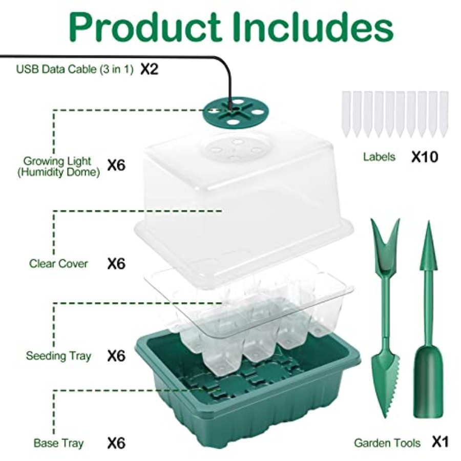 Bandeja de Germinación con Luz - Humidity Dome Kit reseña y precio